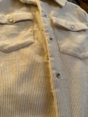 Women's Beige Corduroy Utility Jacket, NWT, Blue Ivy Brand, Size Small